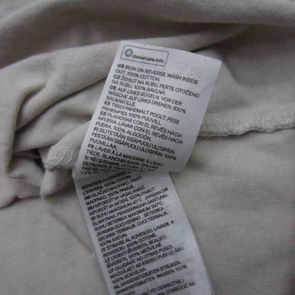 Posty Co Shirt Adult XS Beige Post Malone H&M Demon Lyrics Short Sleeve - Picture 9 of 12